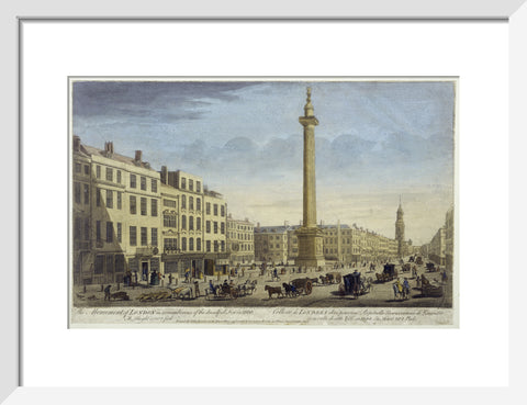 The Monument of London in Rememberance of Dreadfull Fire in 1666 1752