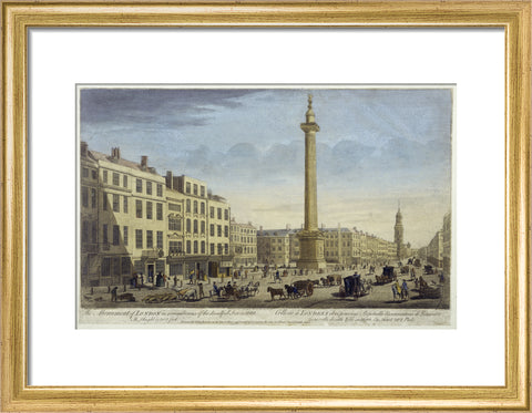 The Monument of London in Rememberance of Dreadfull Fire in 1666 1752