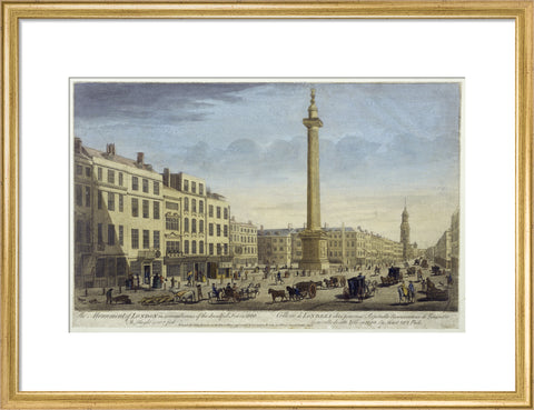The Monument of London in Rememberance of Dreadfull Fire in 1666 1752