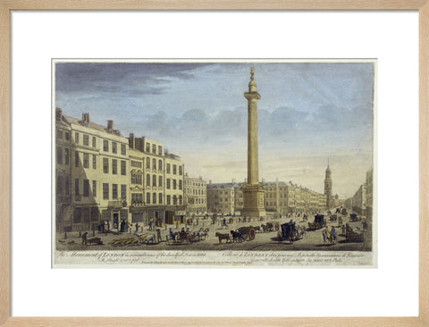 The Monument of London in Rememberance of Dreadfull Fire in 1666 1752