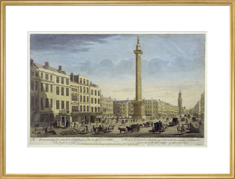 The Monument of London in Rememberance of Dreadfull Fire in 1666 1752