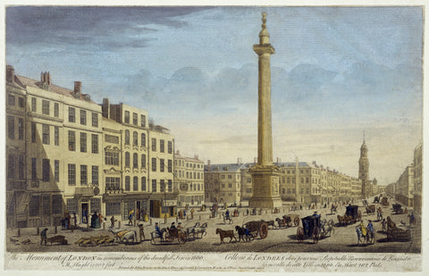 The Monument of London in Rememberance of Dreadfull Fire in 1666 1752
