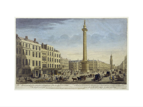 The Monument of London in Rememberance of Dreadfull Fire in 1666 1752