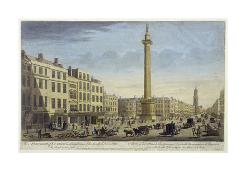 The Monument of London in Rememberance of Dreadfull Fire in 1666 1752