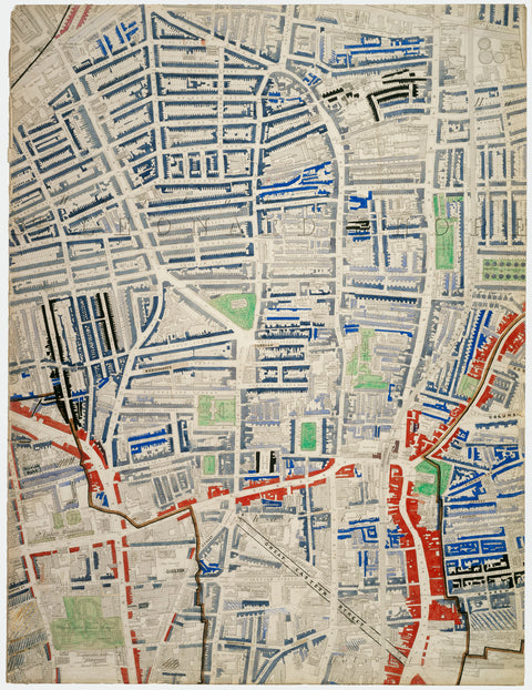 Descriptive map of London Poverty Section 17 1889