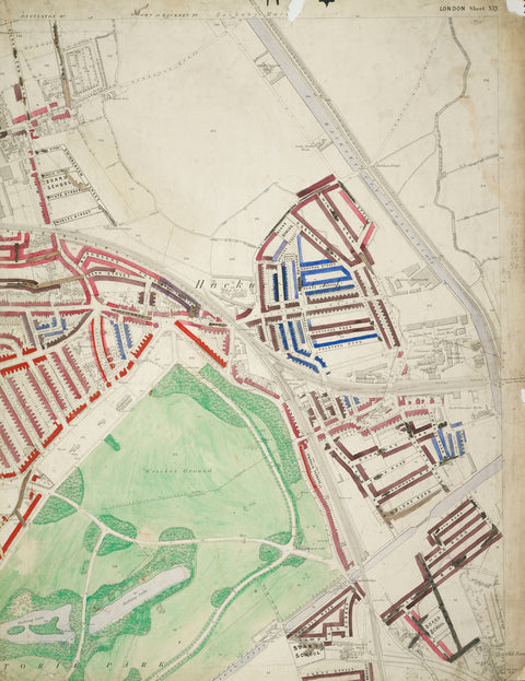 Descriptive map of London Poverty Section 10 1889