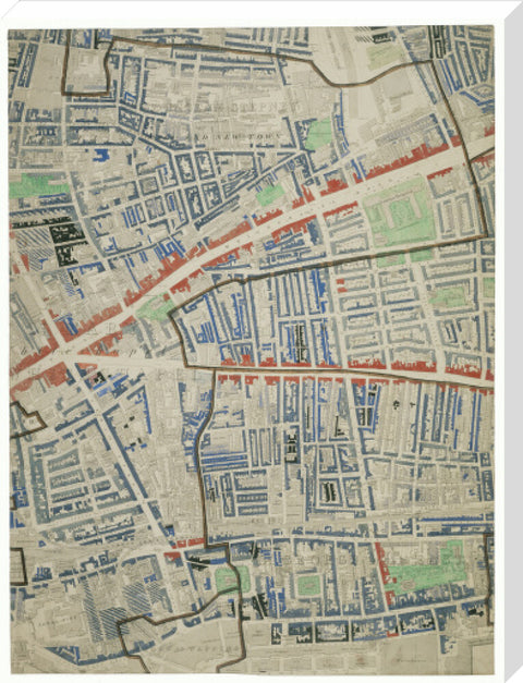 Descriptive map of London Poverty Section 28 1889