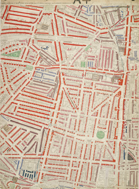 Descriptive map of London Poverty Section 7 1889