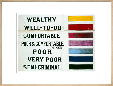 Descriptive map of London Poverty Colour Key 1889