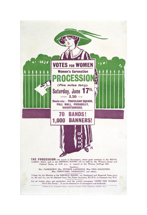 Votes for Women Handbill 1911