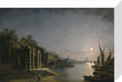 York Water Gate and the Adelphi from the River by Moonlight 1845-1860