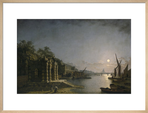 York Water Gate and the Adelphi from the River by Moonlight 1845-1860