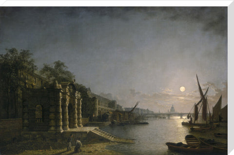 York Water Gate and the Adelphi from the River by Moonlight 1845-1860