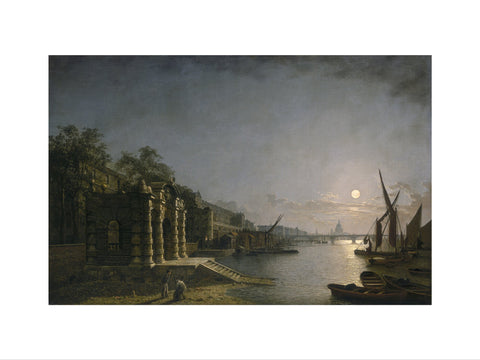 York Water Gate and the Adelphi from the River by Moonlight 1845-1860