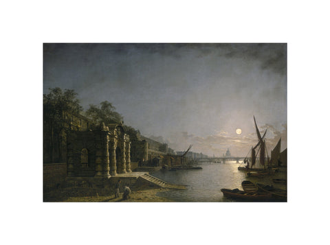 York Water Gate and the Adelphi from the River by Moonlight 1845-1860