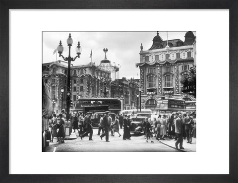 Piccadilly Circus Coronation day June 1953