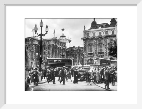 Piccadilly Circus Coronation day June 1953