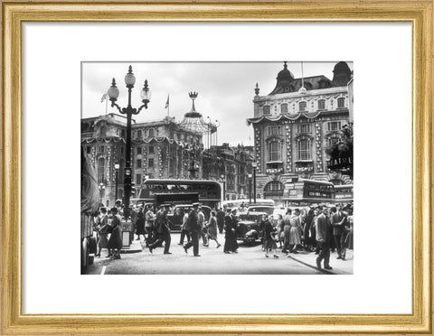 Piccadilly Circus Coronation day June 1953