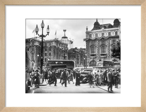 Piccadilly Circus Coronation day June 1953