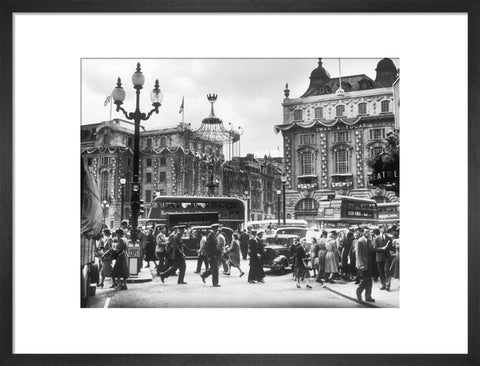 Piccadilly Circus Coronation day June 1953