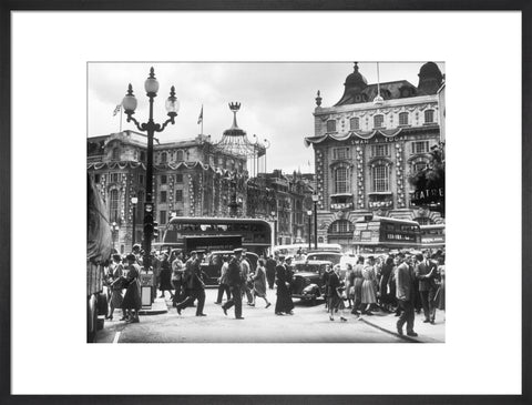 Piccadilly Circus Coronation day June 1953