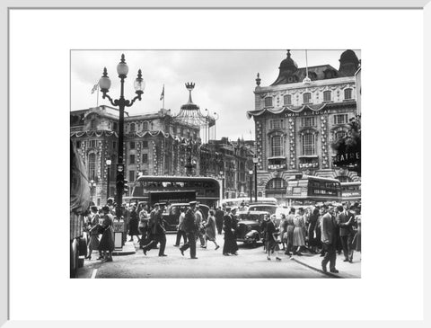 Piccadilly Circus Coronation day June 1953