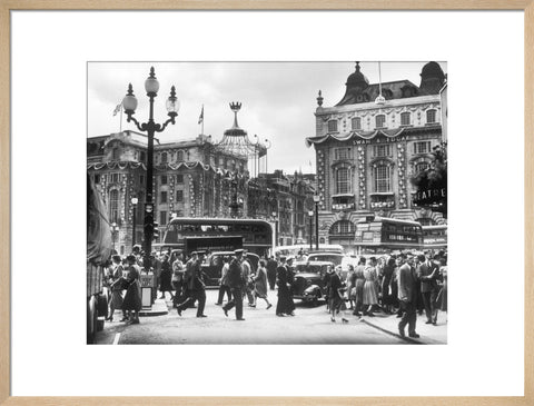 Piccadilly Circus Coronation day June 1953