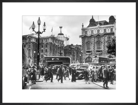 Piccadilly Circus Coronation day June 1953