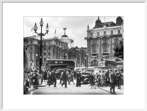 Piccadilly Circus Coronation day June 1953