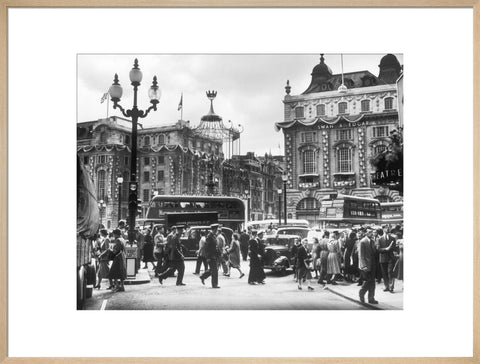 Piccadilly Circus Coronation day June 1953