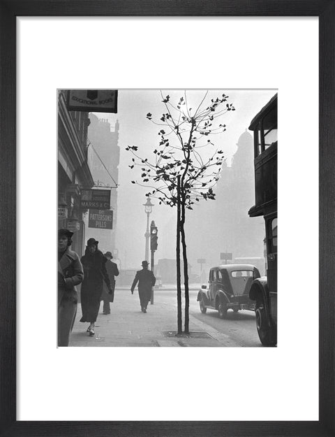 Fog at Cambridge Circus Charing Cross Road. c.1935
