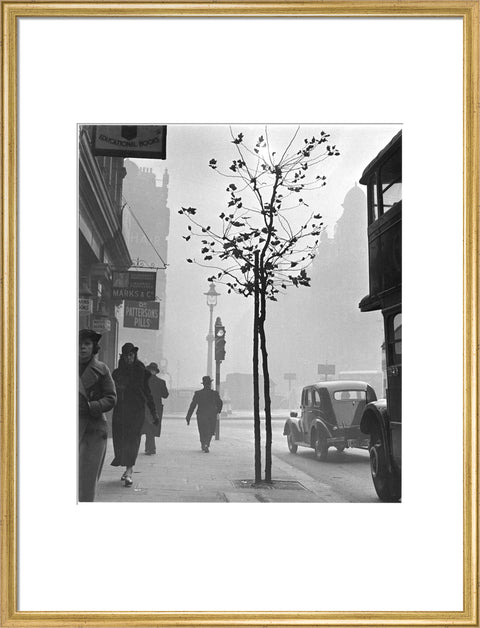 Fog at Cambridge Circus Charing Cross Road. c.1935