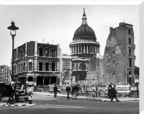 Bomb damage close to St Paul's Cathedral 1942
