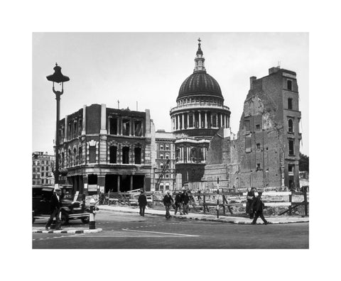 Bomb damage close to St Paul's Cathedral 1942