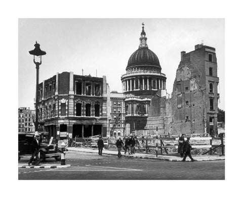 Bomb damage close to St Paul's Cathedral 1942