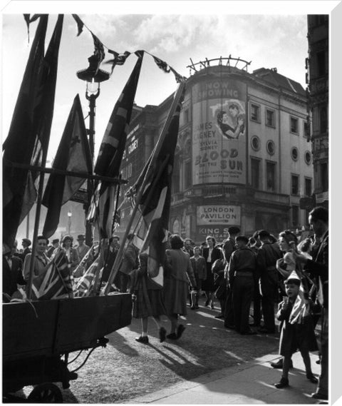 Piccadilly Circus V.E. Day