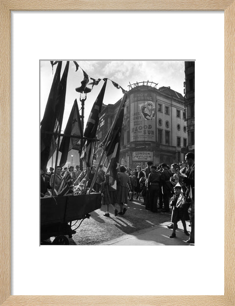 Piccadilly Circus V.E. Day
