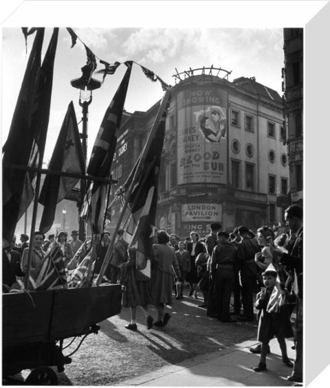 Piccadilly Circus V.E. Day