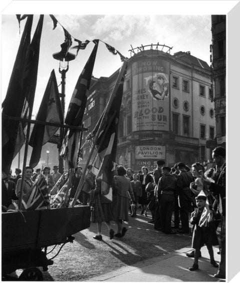 Piccadilly Circus V.E. Day