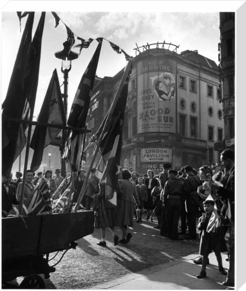 Piccadilly Circus V.E. Day