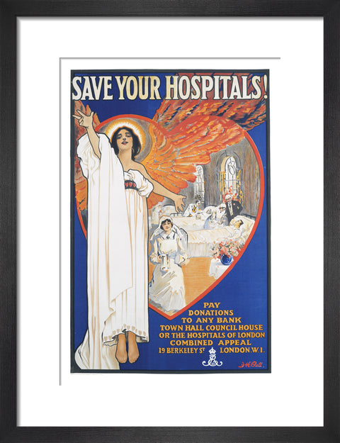 Save Your Hospitals! Poster 1920's