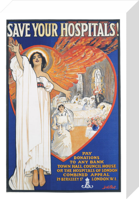 Save Your Hospitals! Poster 1920's