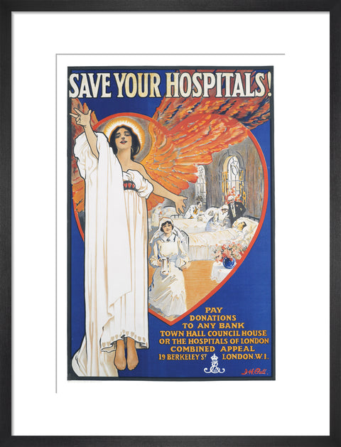 Save Your Hospitals! Poster 1920's