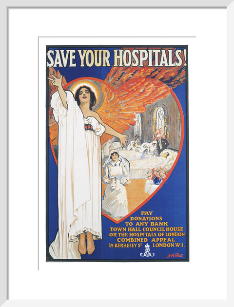 Save Your Hospitals! Poster 1920's
