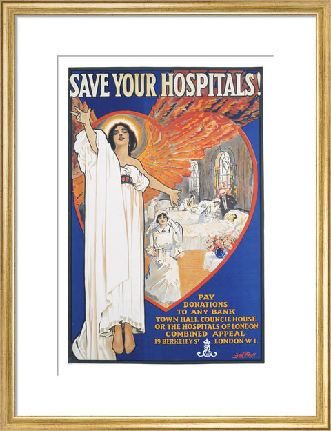 Save Your Hospitals! Poster 1920's