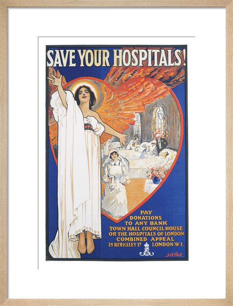Save Your Hospitals! Poster 1920's