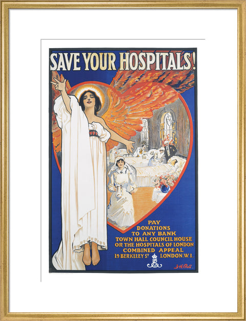 Save Your Hospitals! Poster 1920's