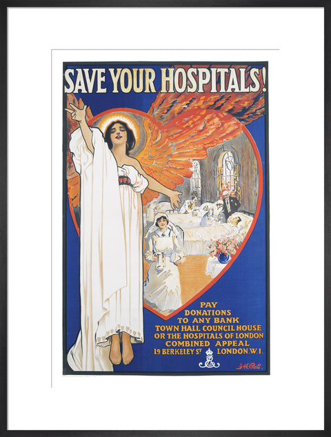 Save Your Hospitals! Poster 1920's