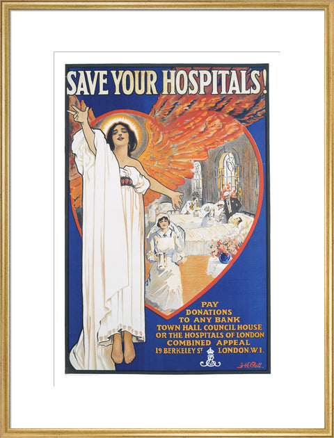 Save Your Hospitals! Poster 1920's