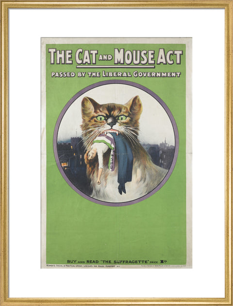 The cat and mouse act passed by liberal government' 1914